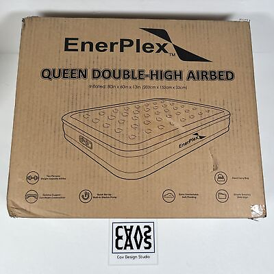 #ad EnerPlex Queen Double High Air Mattress with Built in Pump 80x60x16 Brand New $57.95