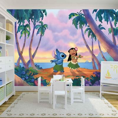 #ad Lilo amp; Stitch Disney Photo Wallpaper Woven Self Adhesive Wall DIY Art M119 $209.99