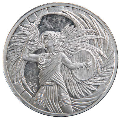 Aztec Eagle Warrior 1 oz .999 Fine Silver Round #ad $33.36