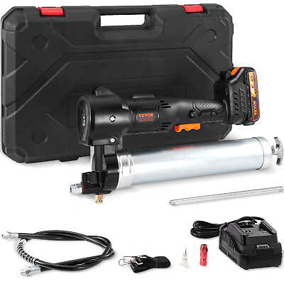 #ad VEVOR Cordless Grease Gun Electric 20 Volt 2.0 Ah Battery Kit 10000PSI with Case $97.99