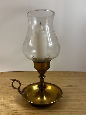 #ad Solid Brass Candle Holder Made In India 10.5quot; tall Vintage Decor $13.99