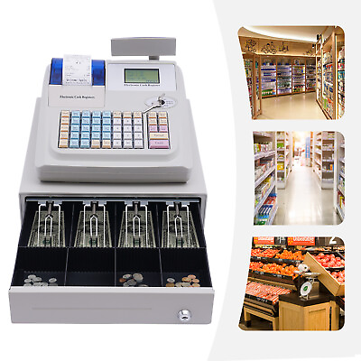 #ad Electronic Cash Register 48 Keys Cash Management System W Thermal Printer US $210.48