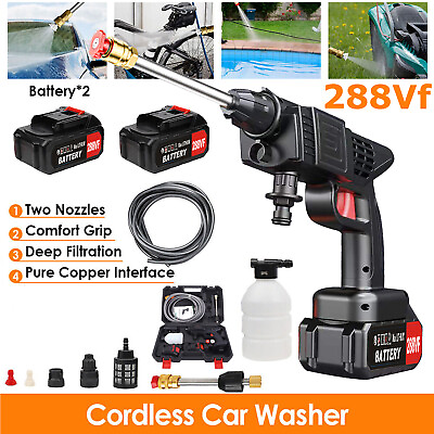 #ad Cordless Electric High Pressure Water Spray Car Gun Portable Washer Cleaner Home $25.29