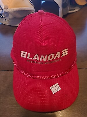 Nice Vintage Landa Pressure Washers Corduroy Snapback Hat. Broken Snaps #ad #ad $10.00
