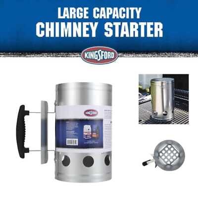 #ad NEW Deluxe Charcoal Chimney Starter Heavy Duty Grand High Quality And Free Ship $18.19