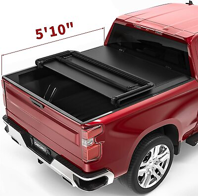 #ad OEDRO 5.8ft Tri Fold Tonneau Cover Bed for 2019 2024 Silverado Sierra 1500 NBS $148.84