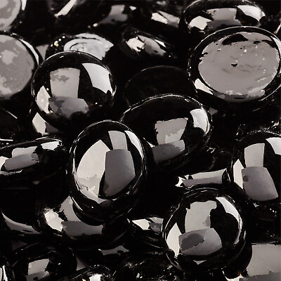 #ad Midnight Black Fire Glass Beads for Indoor and Outdoor Fire Pits or Fireplaces $74.99