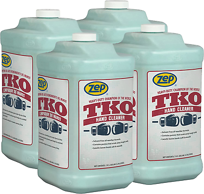 4 Pack Zep Hand Cleaner TKO Heavy Duty Non Solvent Multi Use W Pump 128 Oz $161.90