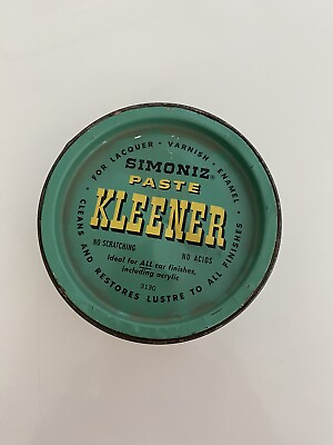 Vintage Simoniz Paste Kleener Cleaner Can Only #ad #ad $10.00