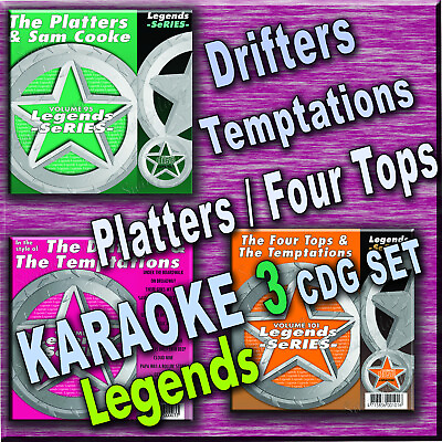 #ad Legends Karaoke 3 CDG Set Vol3 101 95 60#x27;s DoWop Sam Cooke Drifters $24.99