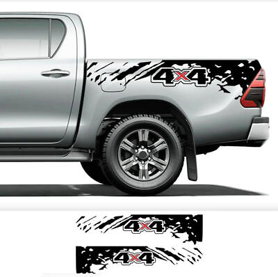 #ad 2 PCS Graphic Mud Splash Car Sticker For Mitsubishi L200 Ford F 150 Trunk Decals $59.99