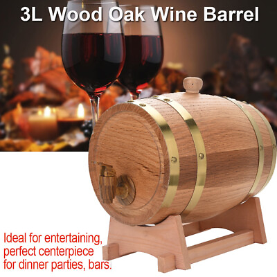 #ad 1.5L 10L Oak Barrel Wooden Barrel Storage Aging Wine Whiskey Spirits Wine Barrel $34.41