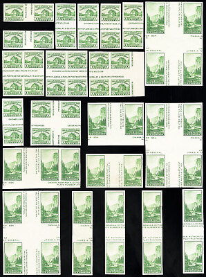 #ad US Stamps MNH VF Farley Lot Of 84 Various Gutters. Including Cross Gutters $250.00