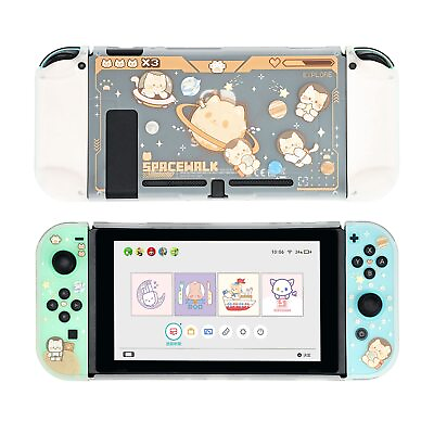 #ad GeekShare Hard Protective Case Slim Cover Case for Nintendo Switch Space Cat PC $15.98