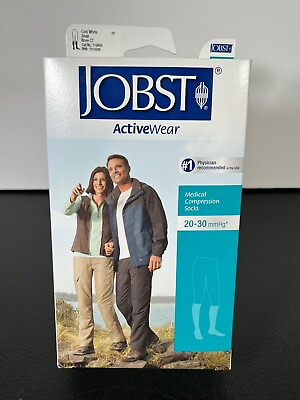 #ad Jobst 110489 Small Knee Closed Toe 20 30 mmHg Cool White Firm Compression Socks $29.99