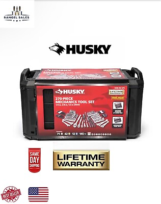 #ad Husky 270 Piece Mechanics Tool Set H270MTSQ223 $140.00