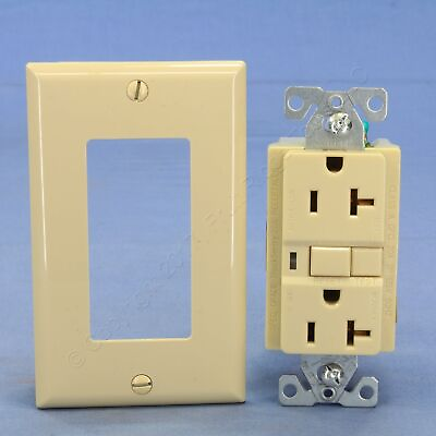 #ad Cooper Ivory GFCI Outlet Receptacle with Quick Connect 5 20R 20A Bulk VGF20BVM $15.19