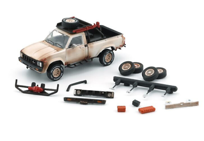 #ad BM Creations 1980 Toyota Hilux Rusting Matte White LHD 1:64 Car 64B0359 $20.99