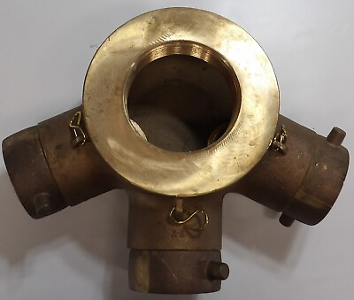 Unbranded Cast Brass Triple Clapper Fire Hydrant Splitter 4quot;x3quot;x3quot;x3quot; #ad $1219.49