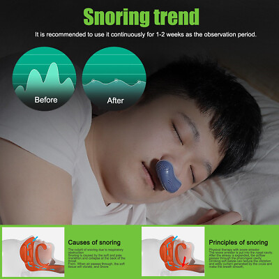 #ad 2 Micro Electric Noise Anti Snoring Device Sleep Apnea Stop Snore Aid Stop**per $9.99