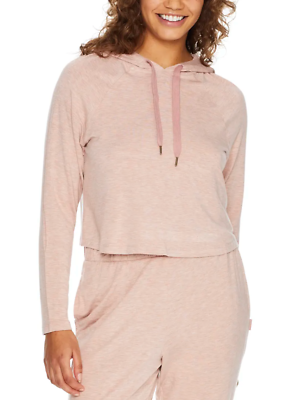 #ad CALVIN KLEIN Women#x27;s Pure Knit Cropped Lounge Hoodie sz XL X Large Pink $32.50