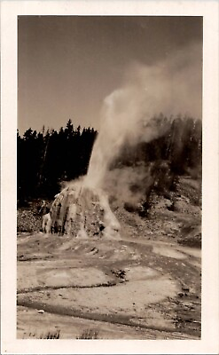 #ad Yellowstone National Park Lone Star Geyser Snapshot 1940s Vintage Photograph #2 $12.99