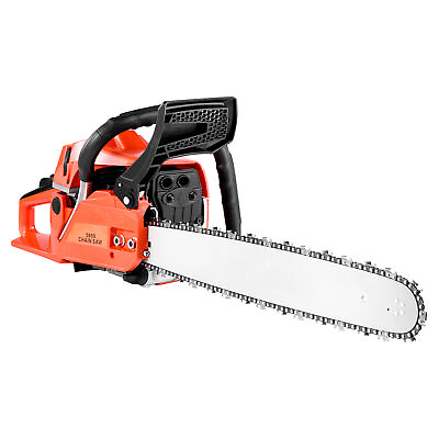 #ad 58CC 20quot; Gasoline Chainsaw Powered Wood Cutting Engine Gas Crankcase Chain Saw $99.99
