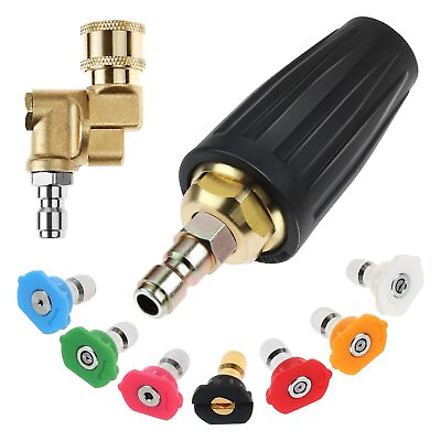 #ad 4000 PSI Pressure Washer Rotating Turbo Nozzle 4.0 GPM with 1 4#x27;#x27; Quick Conne... $37.13