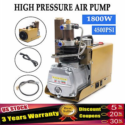 #ad High Pressure Electric Air Compressor 30MPa 4500PSI Scuba Diving Pump 1.8KW New $232.75