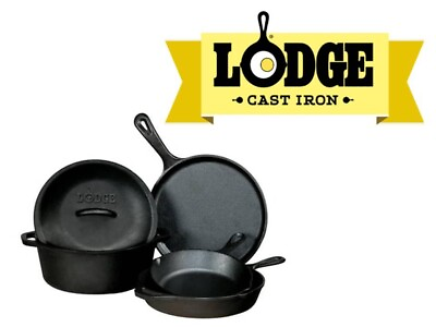 #ad Lodge L5GS3 Seasoned Cast Iron 5 Piece Cookware Set $119.00