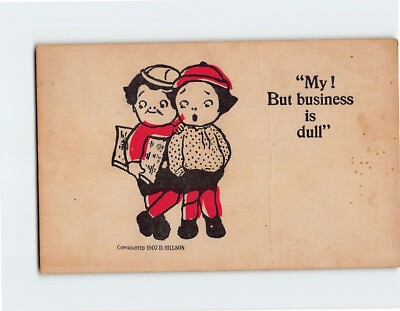 #ad Postcard quot;My but business is dullquot; with Children Comic Art Print $20.97