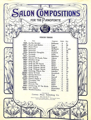 #ad USED VINTAGE Sheet Music Salon Compositions for Piano Spray of Gold Braunb $10.00
