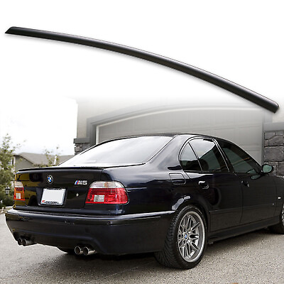 #ad Fyralip Y21 Matte Black Rear Trunk lip spoiler Wing for BMW E39 Sedan Boot $61.56