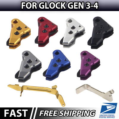 #ad Glock Flat Aluminum Trigger for Gen 3 4 fits 17 19 22 23 26 27 34 35 $39.49