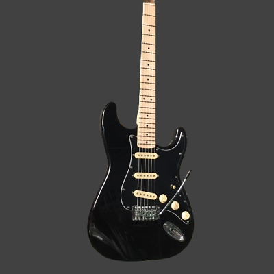 #ad Custom Black Electric Guitar ST Basswood Boby SSS Pickup Maple Neck Tremolo $258.36