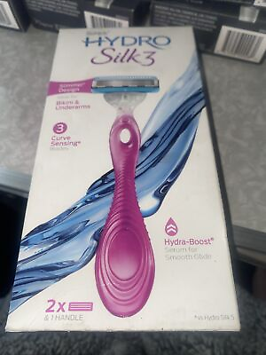 #ad #ad Schick Hydro Silk 3 Hydro Boost Razor 1 Handle 2 Refill Cartridges $9.99