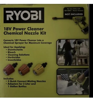 #ad Ryobi EZClean Power Cleaner Chemical Nozzle Kit Pressure Washer Accessories 7PC $40.00