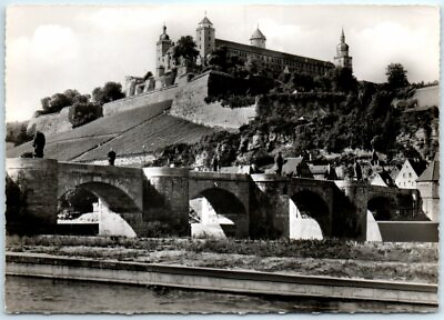 #ad #ad Postcard Old Main Bridge and Marienberg Fortress Würzburg Germany $3.19