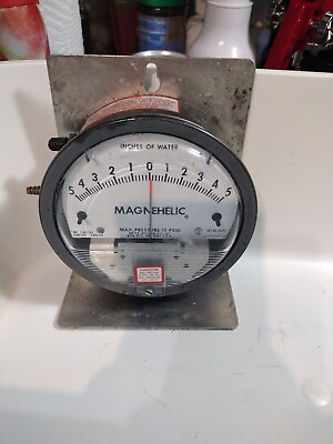 #ad Dwyer 2310c pressure gauge Used water magnehelic 4quot; mesaure vintage pressure $75.00