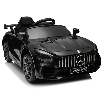 #ad #ad Kids Electric Ride On Mercedes Benz Licensed Toy Car w Remote Control Black $138.99