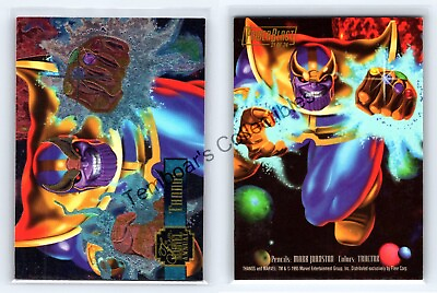 #ad 1995 Flair Marvel Annual ✨ Thanos Power Blast #21 of 24 ✨ Foil ✨ NM $2.25