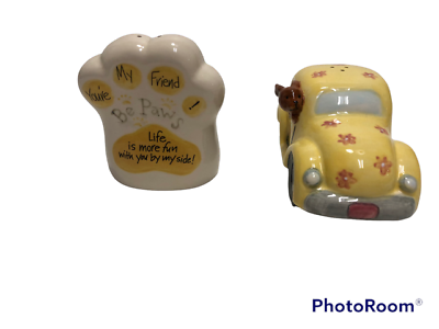 #ad New Dog Paw and Car Salt and Pepper Shaker By Claustraphobia LLC $18.00
