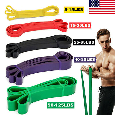 #ad Heavy Duty Resistance Bands Set 5 Loop for Gym Exercise Pull up Fitness Workout $7.99