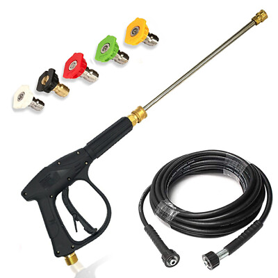 High Pressure 3000PSI Car Power Washer Gun Spray Wand Lance Nozzle and Hose Kit $46.99