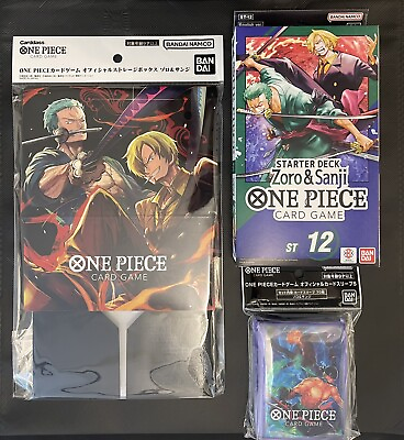 #ad ONE PIECE ZORO amp; SANJI ST 12 STARTER DECK DECK BOX amp; CARD SLEEVES ENG NEW $54.99