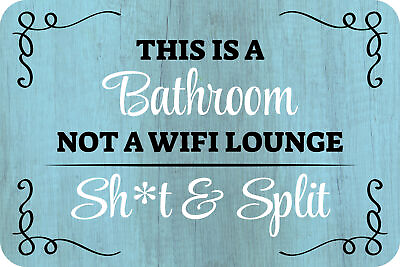 #ad #ad Classic Framed Plus This Is A Bathroom Not A Wifi Lounge Sh*t amp; Split Sign $12.34