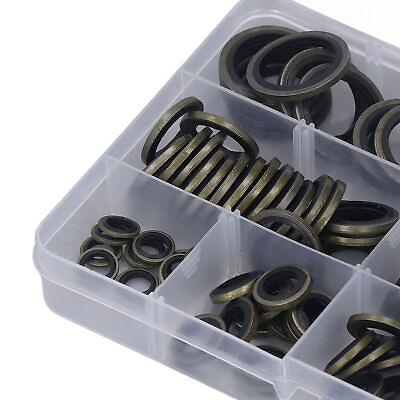 110 Pcs Oil Seal Washer M6 M8 M10 M12 M14 M18 Rubber Bonded Seal Oil Washer $15.06