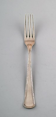 #ad Horsens Silver Denmark . Old Danish dinner fork in silver 830 . 6 pcs. $300.00