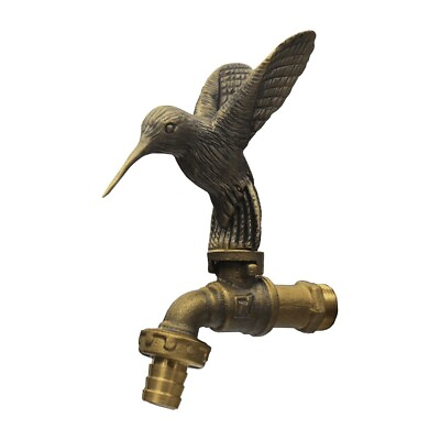 #ad Brass Garden Tap Faucet Hummingbird Vintage Decor Outdoor $64.00