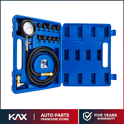 #ad 0 140 PSI Engine Oil Pressure Tester Gauge Diagnostic Test Dectector Tool Kit $33.99